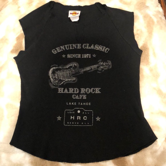 Hard Rock Cafe Tops - Hardrock Vintage Black Tee Lake Tahoe